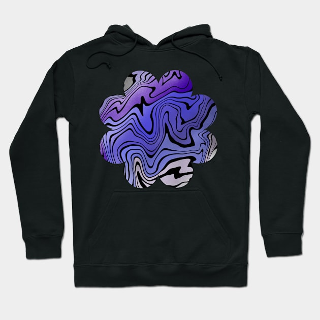 Purple Waves Hoodie by NMartworks